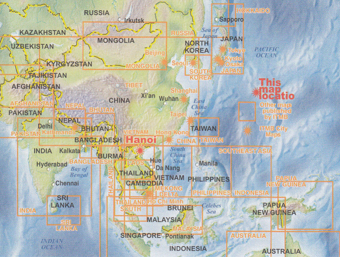 detail Hanoi & SV Vietnam (Hanoi & NE Vietnam) 1:18t/1:500t mapa ITM