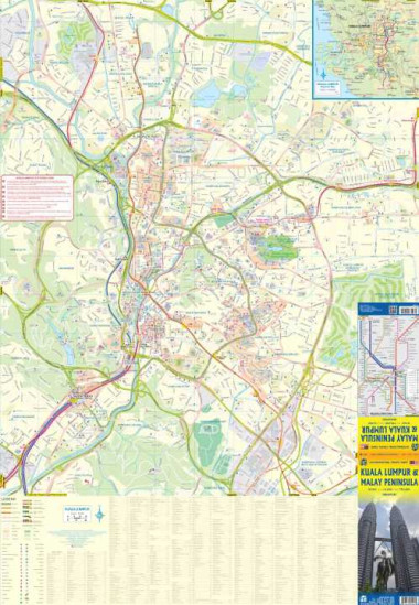 detail Kuala Lumpur 1:10.000 / Malay Peninsula 1:730.000 cestovní mapa ITMB