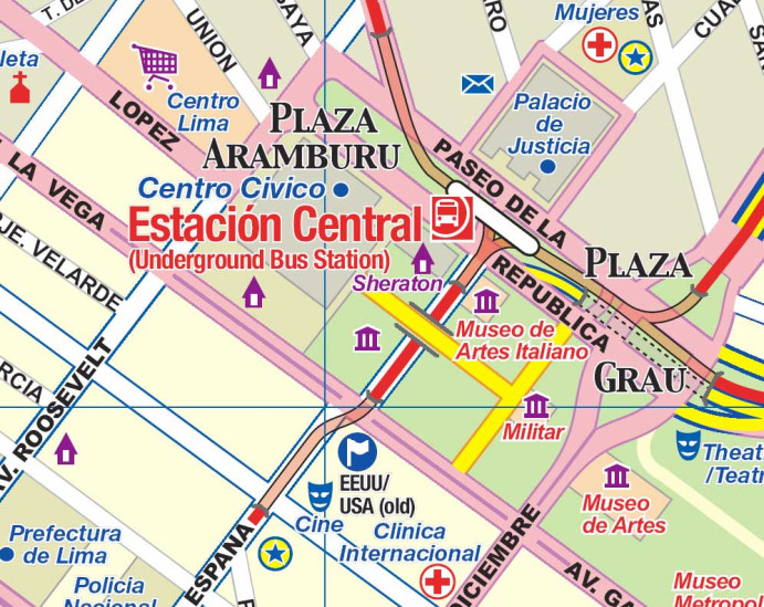 detail Lima & Peru střed (Lima & Central Peru) 1:13t/1:1,5m mapa ITM
