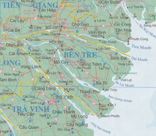 detail Delta Mekongu & Vietnam jih (Mekong Delta & Southern Vietnam) 1:500t mapa ITM
