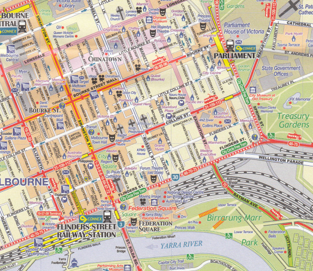 detail Melbourne 1:12.5t mapa ITM