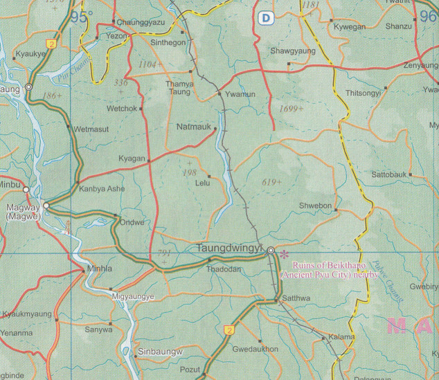 detail Myanmar (Burma) 1:1,35m mapa ITM
