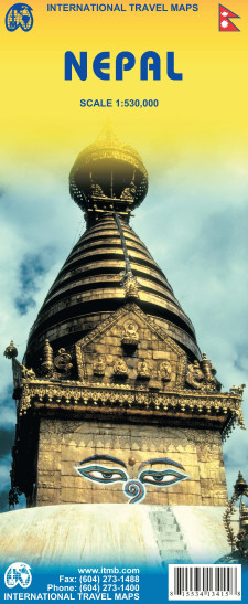 detail Nepal & Kathmandu 1:530t mapa ITM