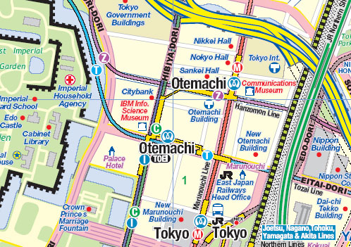 detail Tokio & Japonsko střed (Tokyo & Central Japan) 1:15t/1:800t mapa ITM