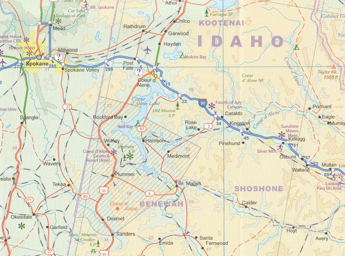 cestovní mapa USA Pacific Northwest 1:1,000,000 cestovní mapa ITM  cestovní mapa