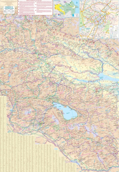 detail Armenia & Azerbaijan 1:450.000 mapa ITMB