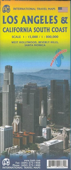 detail Los Angeles 1:15.000 / California South Coast 1:800.000 cestovní mapa ITMB