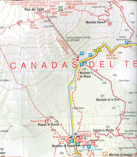 detail Tenerife 1:50t mapa KOMPASS #233