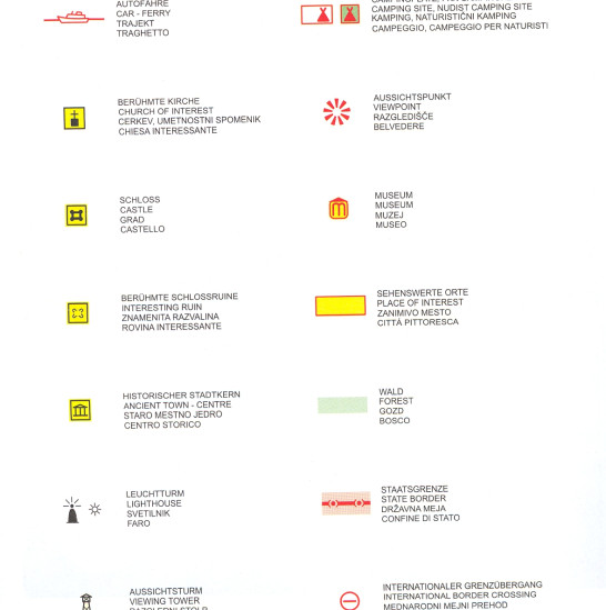 detail Dalmátké pobřeží Střed 1:100t mapa #2902 KOMPASS