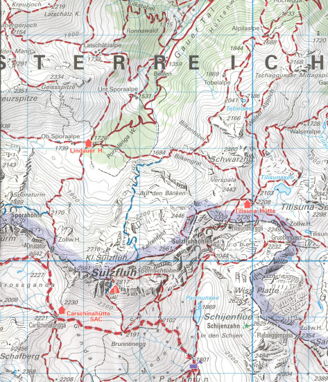 detail Davos, Arosa 1:50t mapa #113 KOMPASS