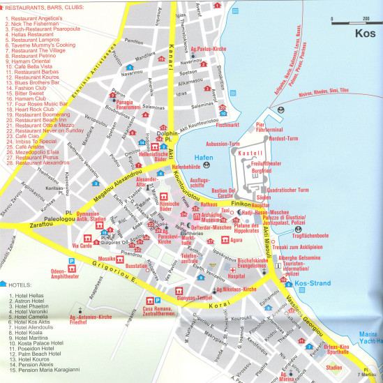 detail Kos, S. Dodekanes 1:50t mapa #252 KOMPASS