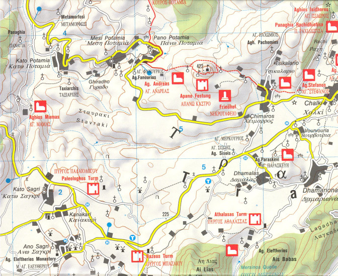 detail Naxos 1:40t mapa #246 KOMPASS
