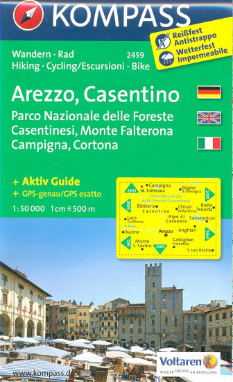 detail Toskánsko - Arezzo, Casentino 1:50t mapa KOMPASS #2459