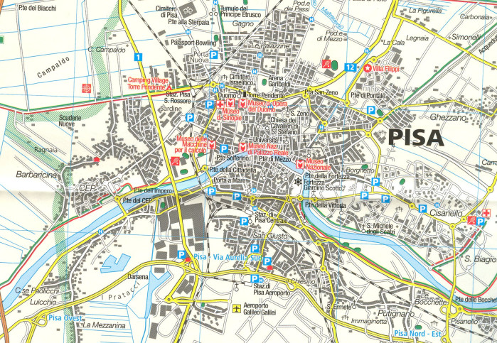 turistická mapa toskánsko Toskánsko   Pisa, Livorno, San Miniato 1:50t mapa #2457 KOMPASS  turistická mapa toskánsko