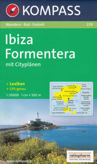 detail Ibiza, Formentera 1:50t mapa KOMPASS #239