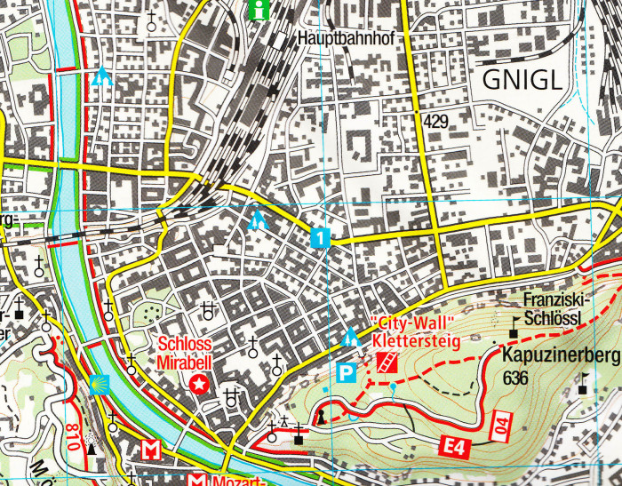 detail Salzburg a okolí 1:25t mapa KOMPASS #017