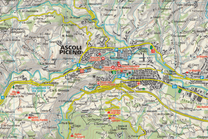 detail Abruzzo - Parco Nazionale del Gran Sasso 1:50t mapa KOMPASS #2476