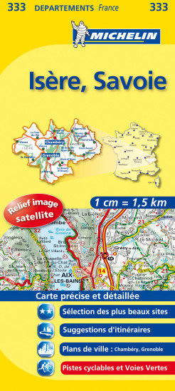 detail Isere, Savoie (Francie), mapa 1:150 000, MICHELIN