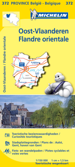 detail Flanders Eastern (provincie Belgie) mapa 1:150.000 MICHELIN