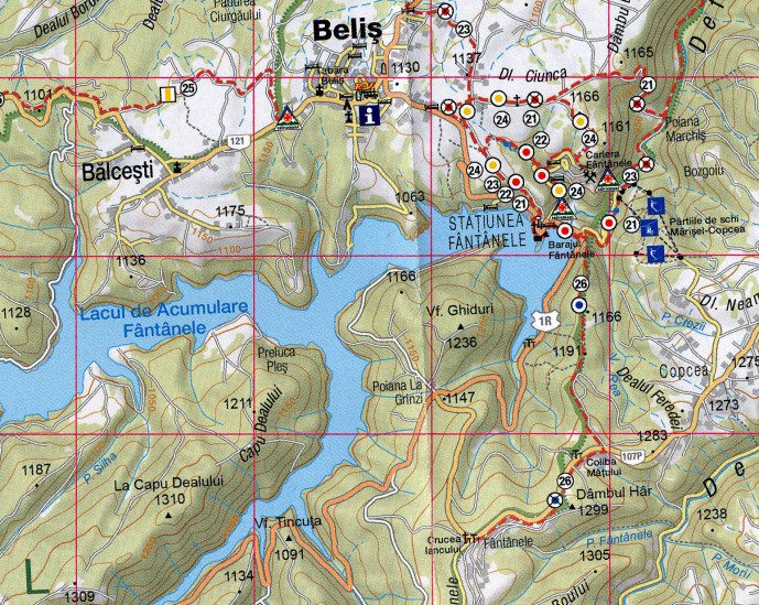 detail Gilaului Muntele Mare 1:65.000 mapa MUNTI