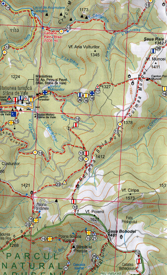 detail Munti Vladeasa 1:50.000 mapa MUNTI