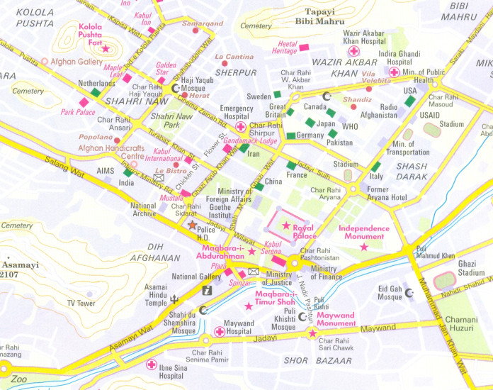 detail Afghanistan 1:1,5m mapa Nelles