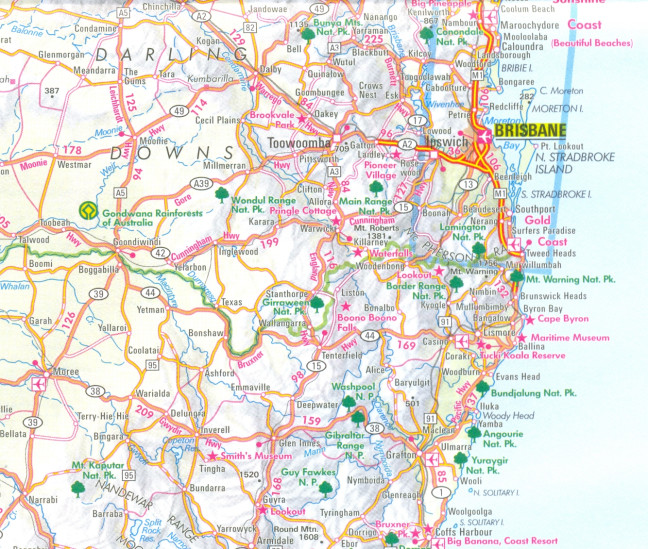 detail Austrálie (Australia) 1:4,5m mapa Nelles
