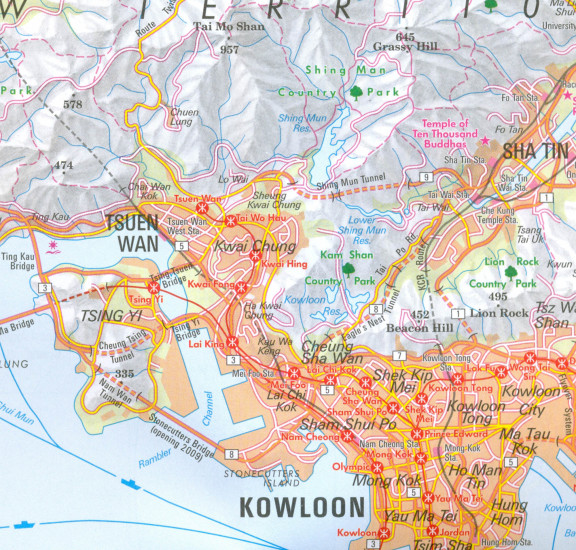 detail Hong Kong 1:22,5t mapa Nelles