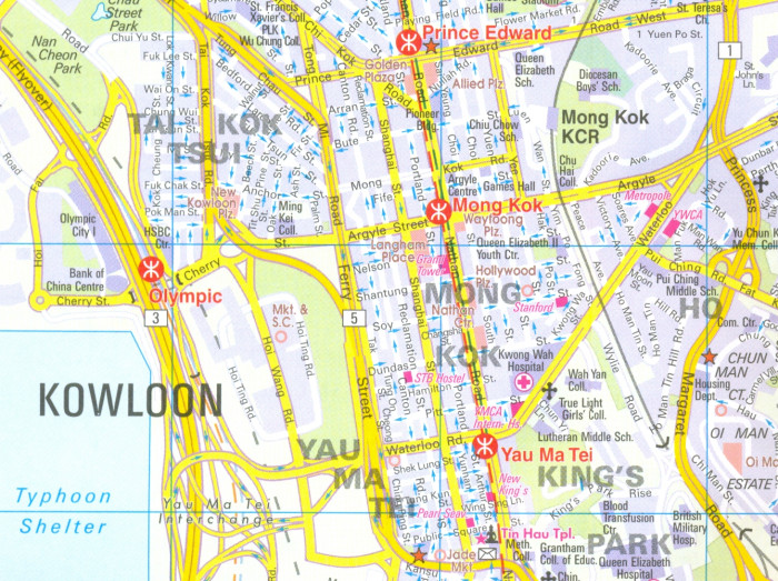 detail Hong Kong 1:22,5t mapa Nelles