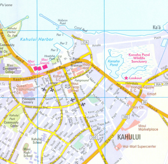 detail Havaj (Hawaii) Honolulu/Oahu 1:35t mapa Nelles