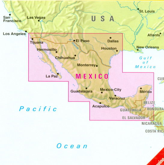 detail Mexiko (Mexico) 1:2,5m mapa NELLES