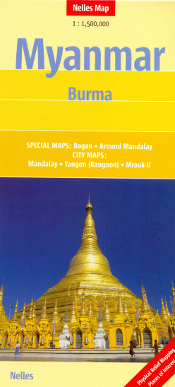 detail Myanmar (Barma)1:1,5m mapa Nelles