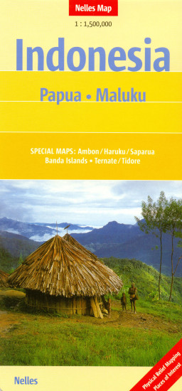 detail Indonésie (Indonesia) Papua Maluku 1:1,5m mapa Nelles