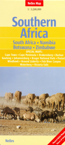 detail Afrika Jih (Southern Africa) 1:2,5m mapa Nelles