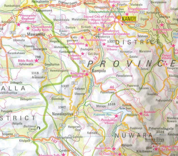 detail Sri Lanka 1:450t mapa Nelles