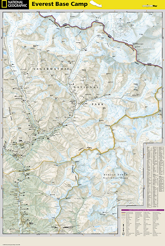detail Everest Base Camp (Nepál) Adventure Map GPS komp. NGS