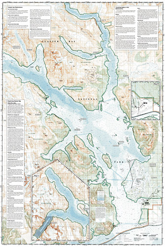 detail Glacier Bay národní park (Alaska) turistická mapa GPS komp. NGS