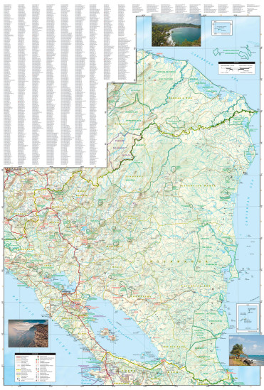 detail Nicaragua, Honduras & El Salvador Adventure Map GPS komp. NGS