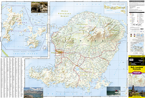 detail Bali, Lombok, Komodo (Indonésie) Adventure Map GPS komp. NGS