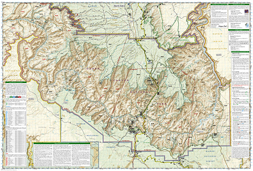 detail Grand Canyon Východ národní park (Arizona) turistická mapa GPS komp. NGS