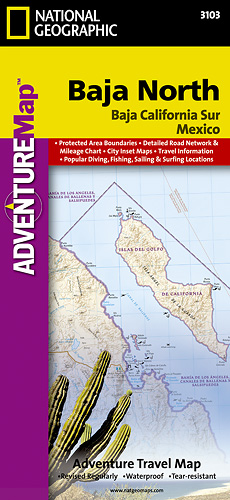 detail Baja California Sever Adventure Map GPS komp. NGS