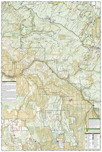 detail Uncompahgre Plateau Jih (Colorado) turistická mapa GPS komp. NGS