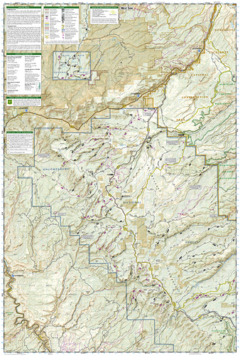 detail Uncompahgre Plateau Sever (Colorado) turistická mapa GPS komp. NGS