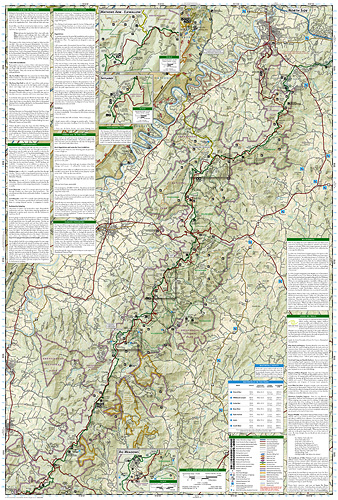 detail Shenandoah národní park (Virginia) turistická mapa GPS komp. NGS