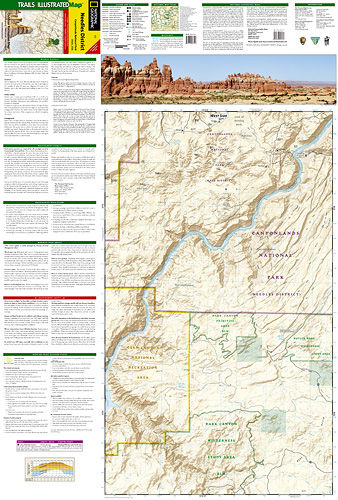 detail Canyonlands Needles District národní park (Utah) turistická mapa GPS komp. NGS