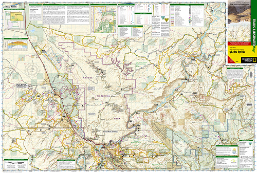detail Moab North národní park (Utah) turistická mapa GPS komp. NGS