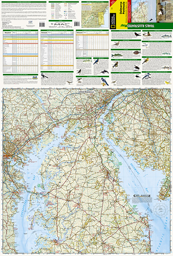 detail Delmarva Peninsula národní park turistická mapa GPS komp. NGS