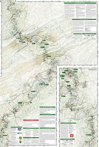 detail New River Blueway národní park (North Carolina-Virginia) turistická mapa GPS kom
