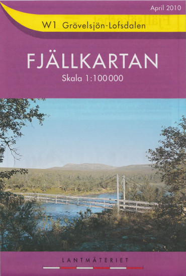detail Grövelsjön, Lofsdalen W1 1:100t turistická mapa (Švédsko)