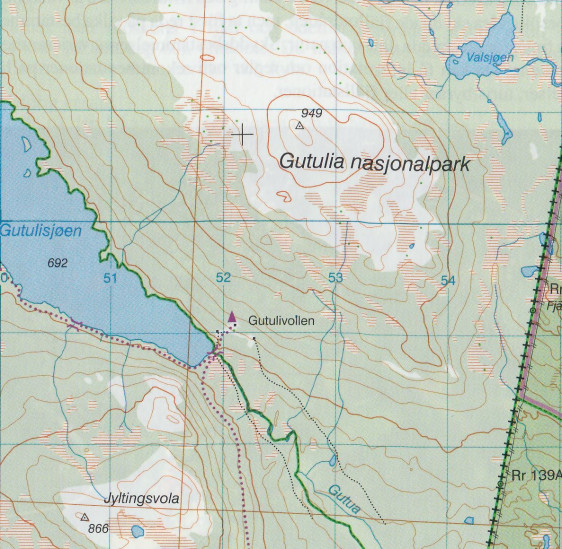 detail Grövelsjön W51 1:50t turistická mapa (Švédsko)